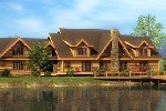 Mansion near a river bank